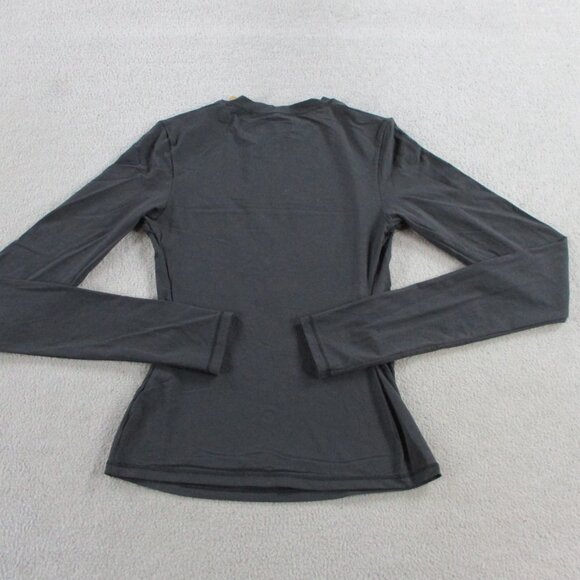 SKIMS Fits Everybody Long Sleeve T Shirt Womens XS Onyx Black Stretch NEW - Picture 3 of 8